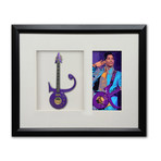 Prince Purple Symbol Mini Guitar & Photo Tribute Shadow Box
