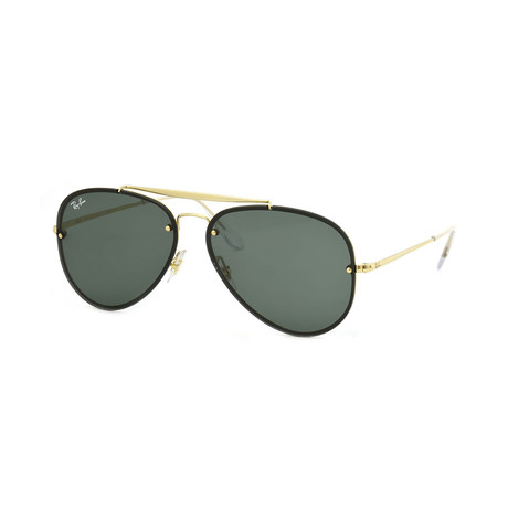 Blaze Aviator Sunglasses // Gold + G-15 Green