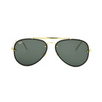 Blaze Aviator Sunglasses // Gold + G-15 Green