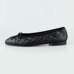 Chanel Quilted Leather Ballerina Flats // Black (Euro: 35)