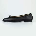 Chanel Leather Ballerina Flats // Black (Euro: 35)