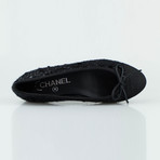 Chanel Tweed + Sequins Ballerina Flats // Black (Euro: 36)