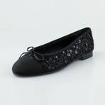 Chanel Tweed + Sequins Ballerina Flats // Black (Euro: 36)