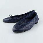 Chanel Quilted Leather Ballerina Flats // Blue (Euro: 35)