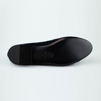 Chanel Velvet + Leather Cap Toe Ballerina Flats // Black (Euro: 36)