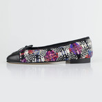 Chanel Tweed + Leather Cap Toe Ballerina Flats I // Multi-color (Euro: 35)