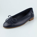 Chanel Leather Ballerina Flats // Blue (Euro: 36.5)