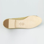 Chanel Tweed + Grosgrain Ballerina Flats // Gold (Euro: 35)