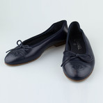 Chanel Leather Ballerina Flats // Blue (Euro: 36.5)