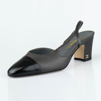 Chanel Leather Slingback Pumps Shoes // Brown (Euro: 35)