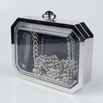 Chanel Premiere Watch Minaudiere Bag // Black + Silver Strap