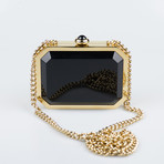 Chanel Premiere Watch Minaudiere Bag // Black + Gold Strap