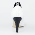 Chanel Quilted Leather Slim Heels Shoes // White (Euro: 35)