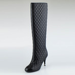 Chanel Quilted Leather Knee High Boots // Black (Euro: 35)