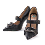 Gucci Dionysus Buckle Pump Heels Shoe // Black (Euro: 38.5)