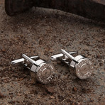 Bullet Cufflinks // Silver