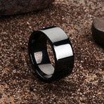 Wide Tungsten Ring // Black (Size 8)