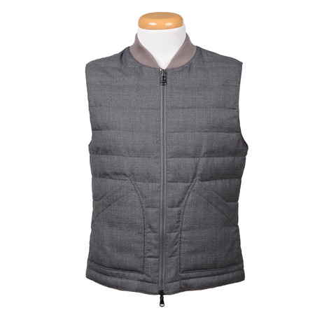 Reversible Wool Vest // Gray (XS)