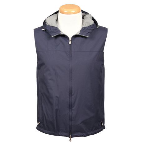 Hoodie Waterproof Vest // Navy Blue (XS)
