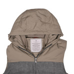 Wool Blend Hooded Vest // Gray (XS)