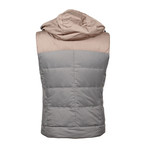 Hoodie Two Tone Vest // Gray + Gold (XS)