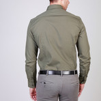 Army Patch Button-Up Shirt // Green (2XL)