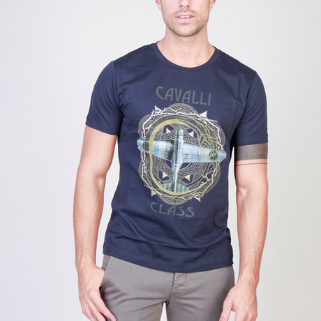 Aviator Emblem T-Shirt // Blue (XS)