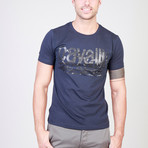 Cavalli Class Snake Logo T-Shirt // Blue (XS)