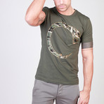 Cavalli Snake T-Shirt // Green (2XL)