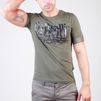 Cavalli Class Snake Logo T-Shirt // Green (XL)