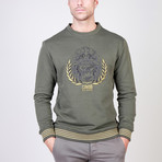 Lion Emblem Sweater // Green (XL)