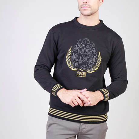 Lion Emblem Sweater // Black (XS)