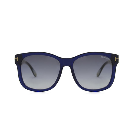 Cooper Sunglasses // Crystal Blue Horn + Blue Gradient Lenses