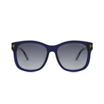 Cooper Sunglasses // Crystal Blue Horn + Blue Gradient Lenses