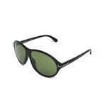 Men's Tyler Sunglasses // Black + Green