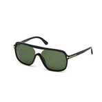 Men's Robert Sunglasses // Black + Green