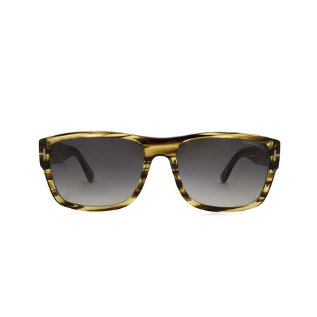 Men's Mason Sunglasses // Dark Brown + Grey Gradient