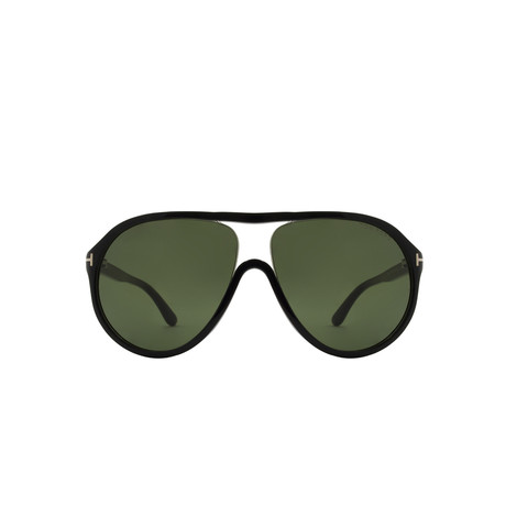 Men's Edison Sunglasses // Black + Green