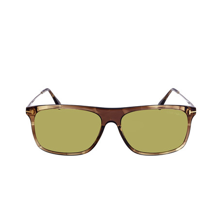 Men's Max Sunglasses // Light Brown + Green