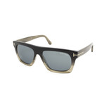 Men's Ernesto Sunglasses // Grey Fade + Blue