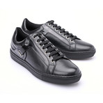 Patent Leather Detail Lace-Up Sneaker // Black (Euro: 43)