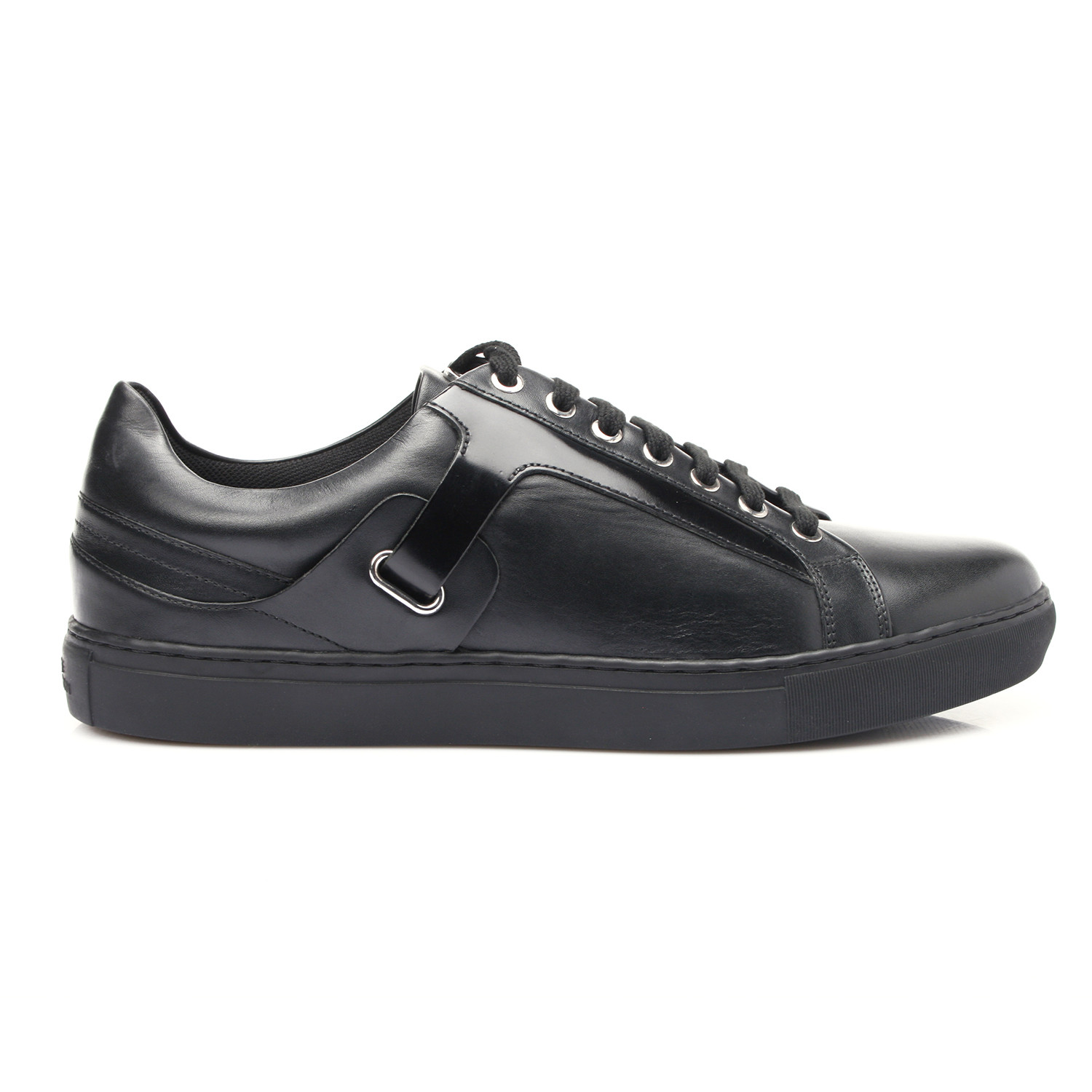 Patent Leather Detail Lace-Up Sneaker // Black (Euro: 39) - Versace ...
