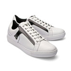 Patent Leather Detail Lace-Up Sneaker // White (Euro: 40)