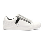 Patent Leather Detail Lace-Up Sneaker // White (Euro: 42)