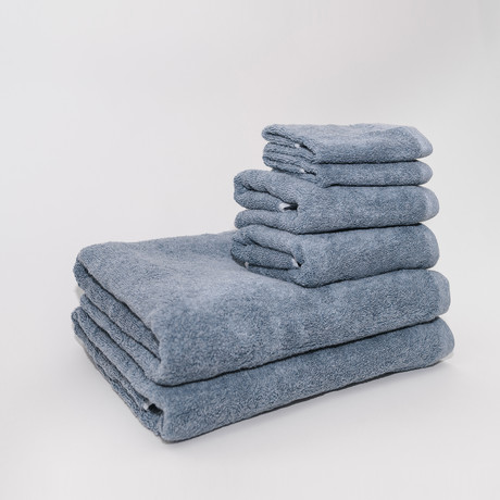 6 Piece Towel Set // Blue