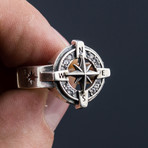 Sailor Collection // Compass Symbol + White Cubic Zirconia (8)