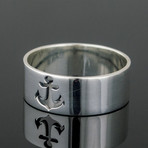 Sailor Collection // Anchor Symbol Signet // Silver (9.5)