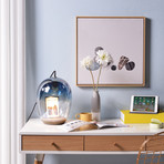 Green House // Plug in Table Lamp // Blue