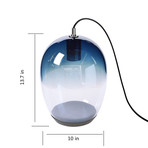 Green House // Plug in Table Lamp // Blue