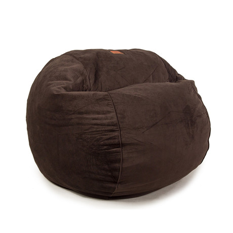 Plush Velour Convertible Bean Bag Chair // Coffee